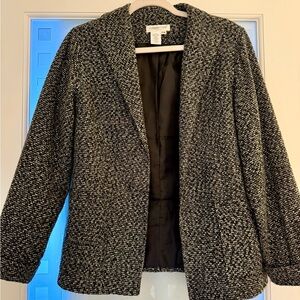 Coldwater Creek Black and White Textured Blazer